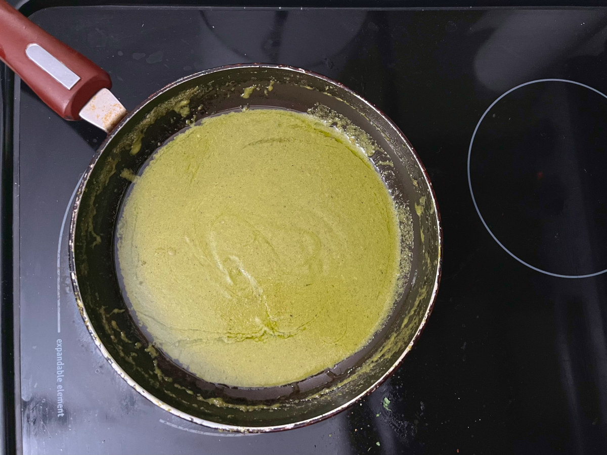 pasta sauce in a pan
