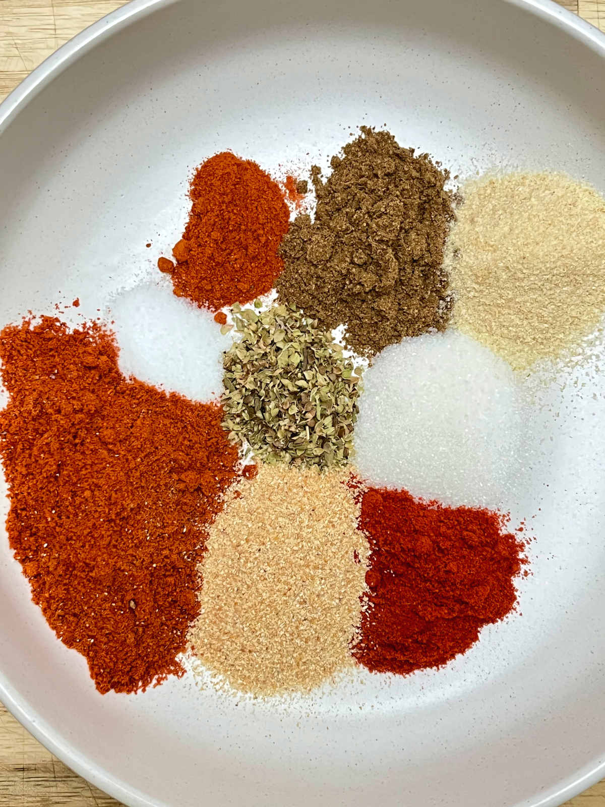 all ingredients for the fajita seasoning in a bowl