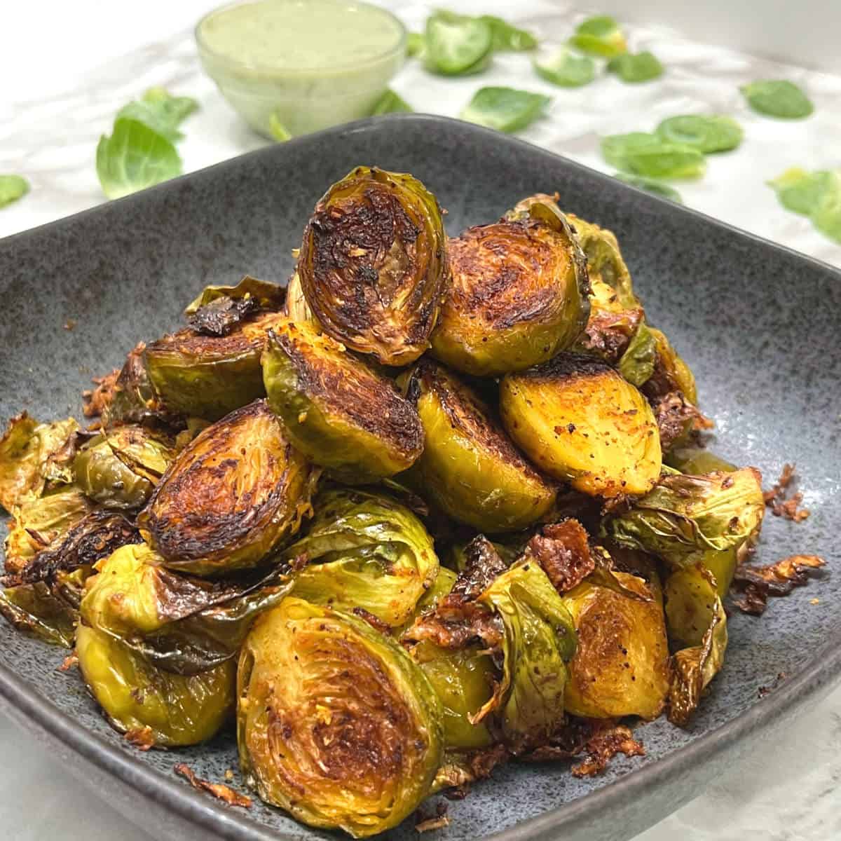 Indian brussels sprouts in a bowl