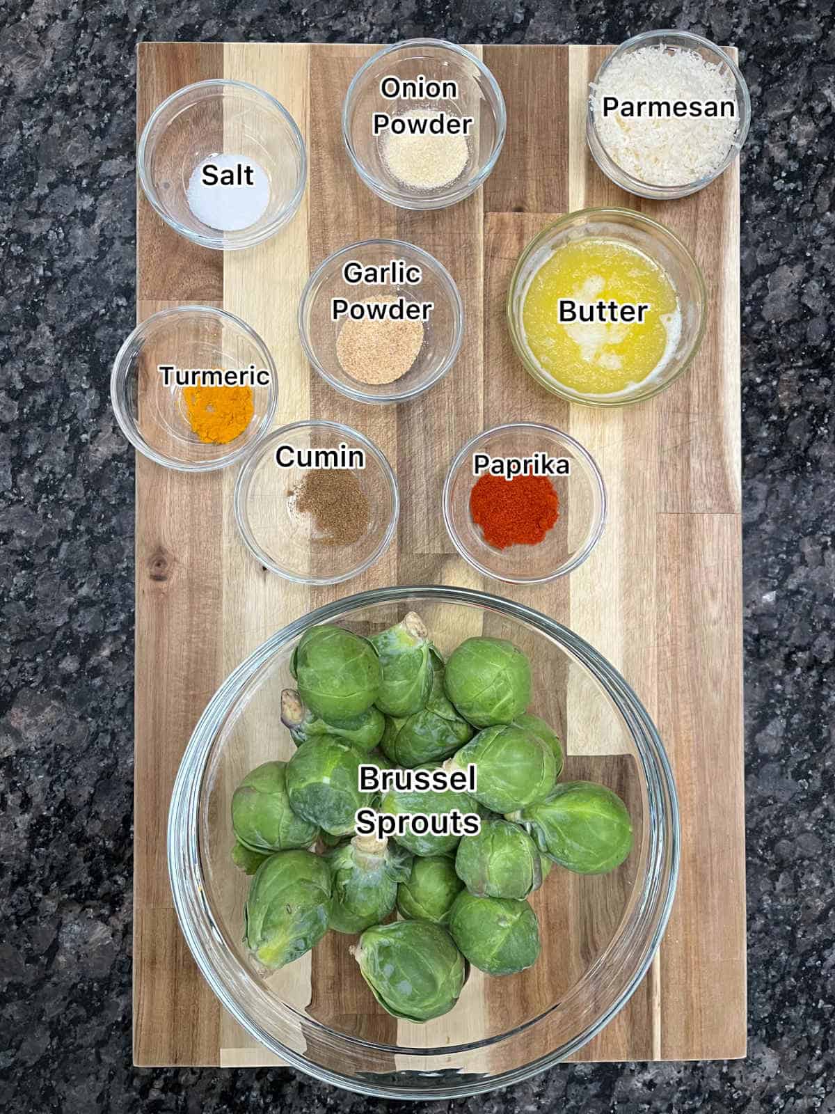 displaying the main ingredients for the recipe