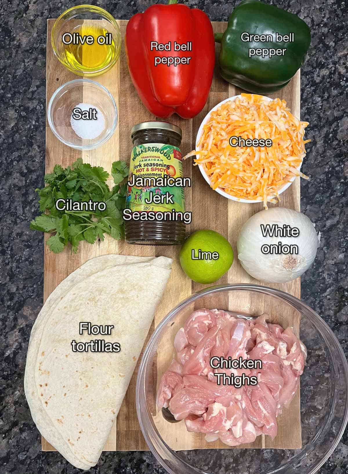 displaying the main ingredients for the recipe